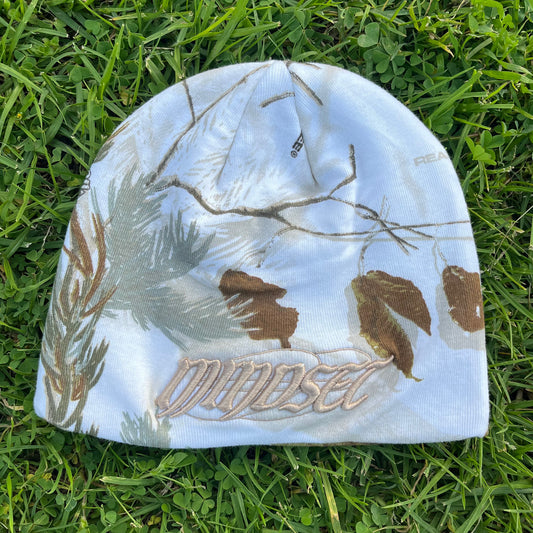 White RealTree Camo & Tan Mindset Beanie